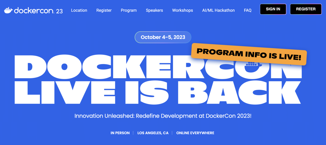DockerCon 国际性技术会议